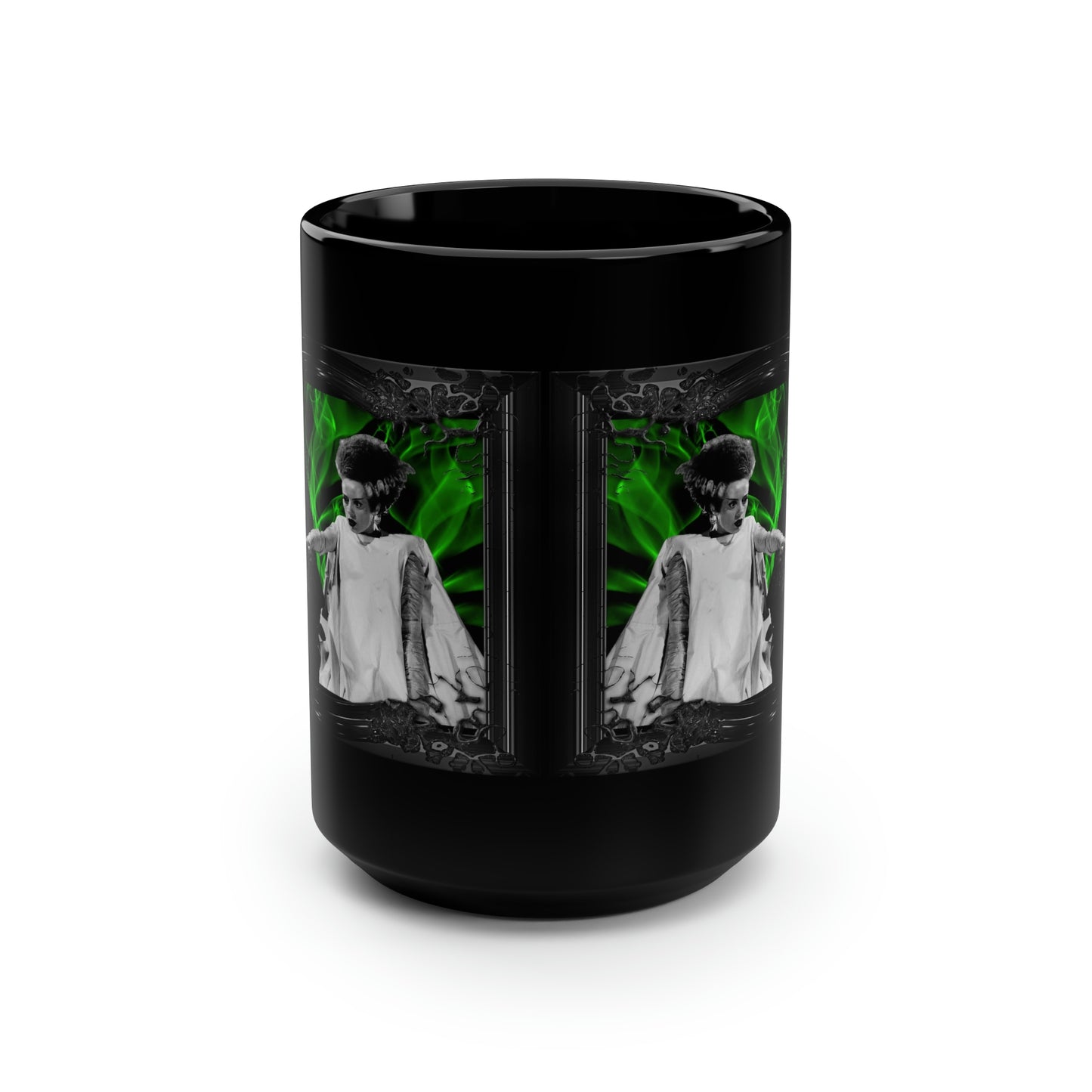 BRIDE AND FRANKIE 2 (1935) Black Mug, 15oz