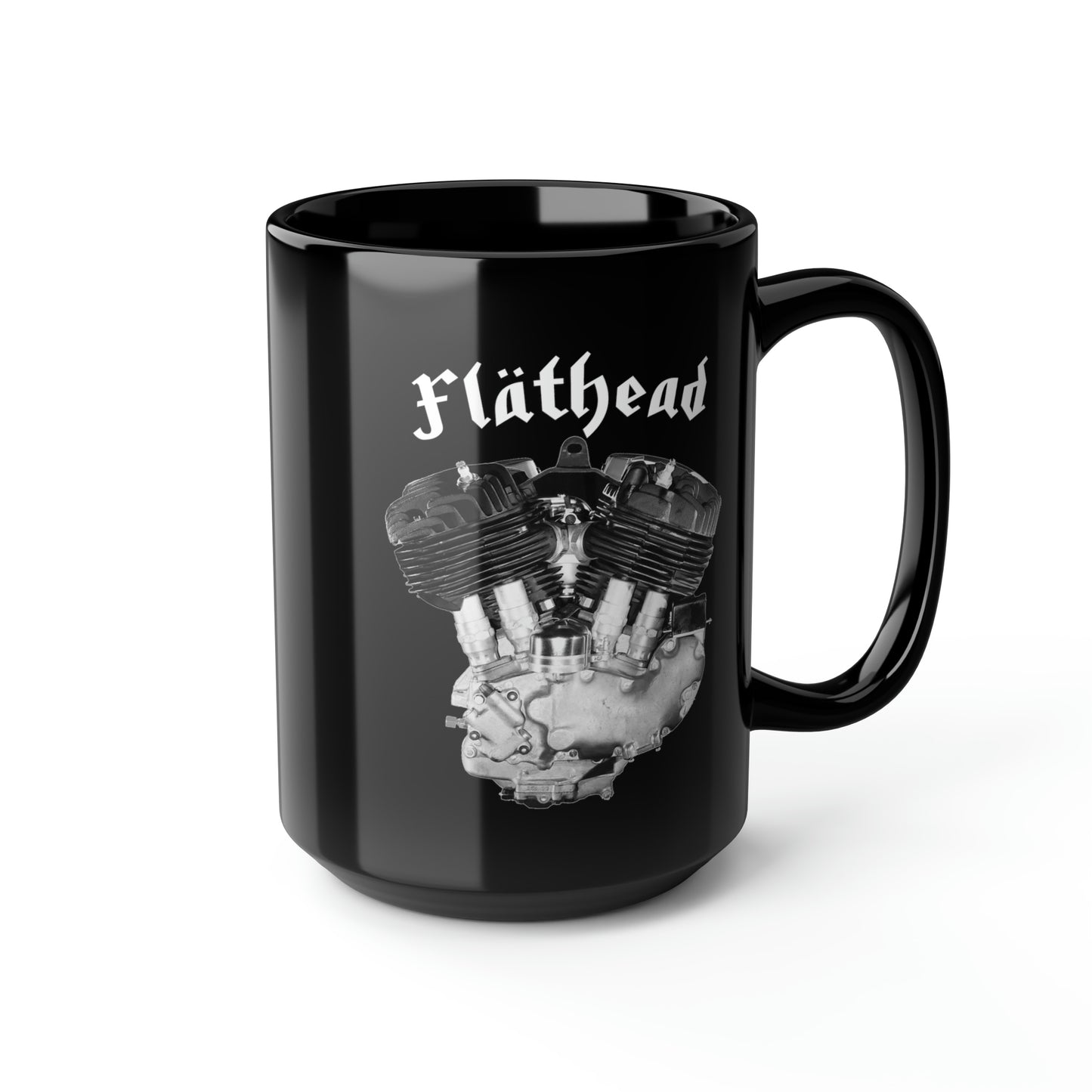 FLATHEAD 1 Black Mug, 15oz