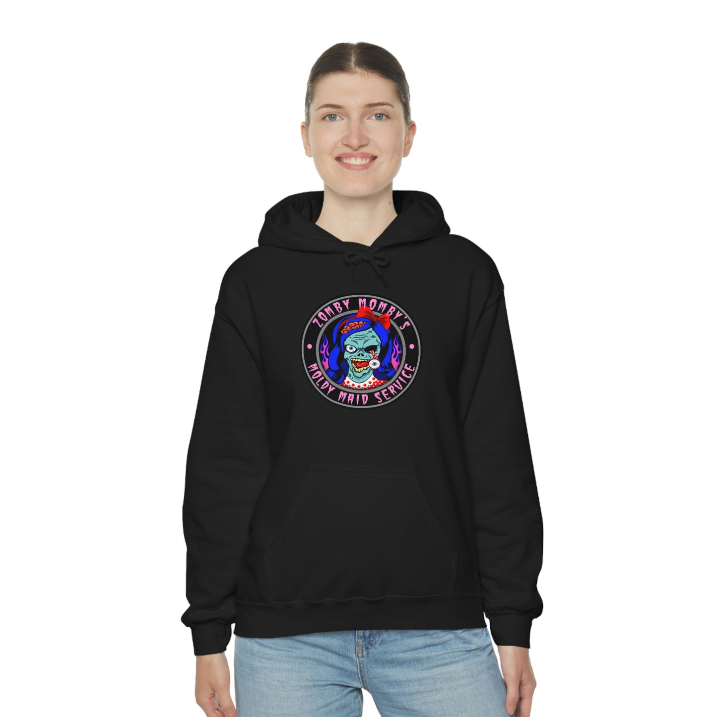 ZOMBY MOMBY - MOLDY MAID SERVICE Unisex Heavy Blend™ Hooded Sweatshirt