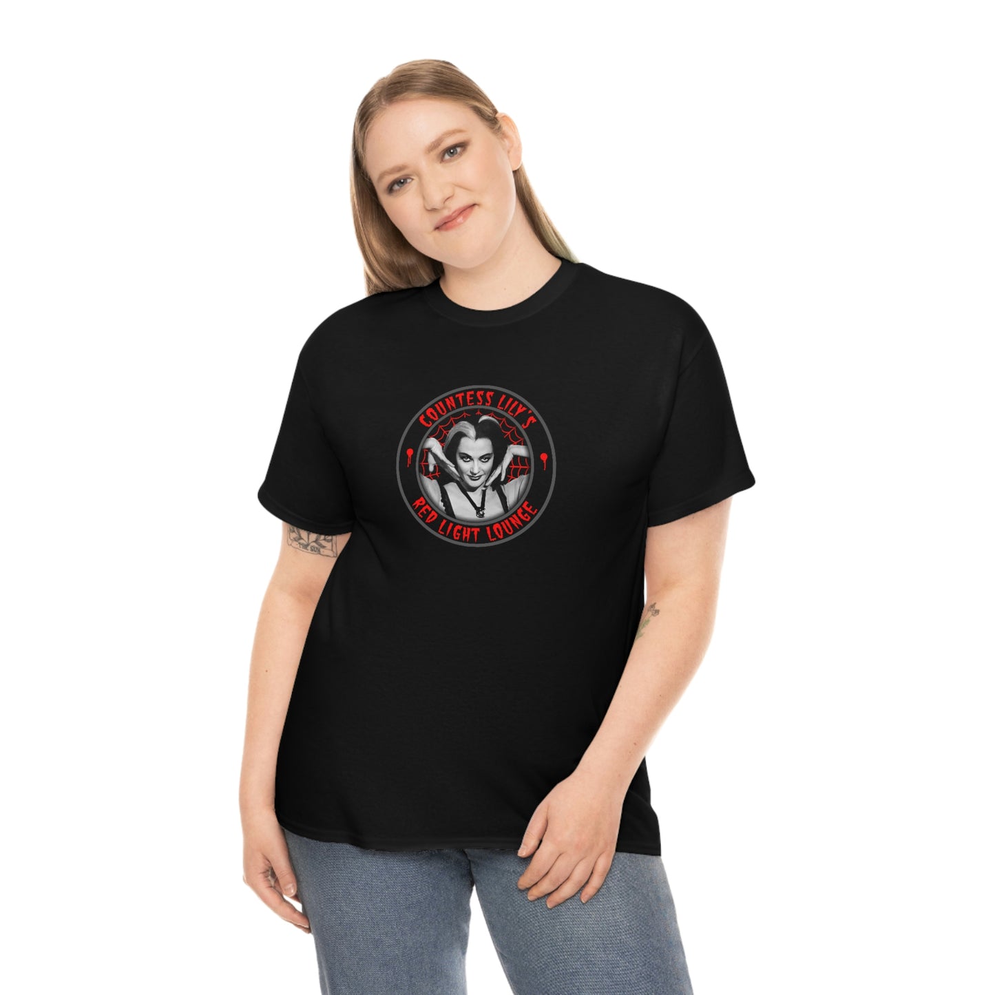 COUNTESS LILY - RED LIGHT LOUNGE Unisex Heavy Cotton Tee
