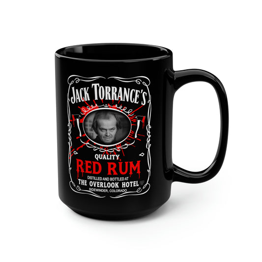 JACK TORRANCE'S - RED RUM Black Mug, 15oz