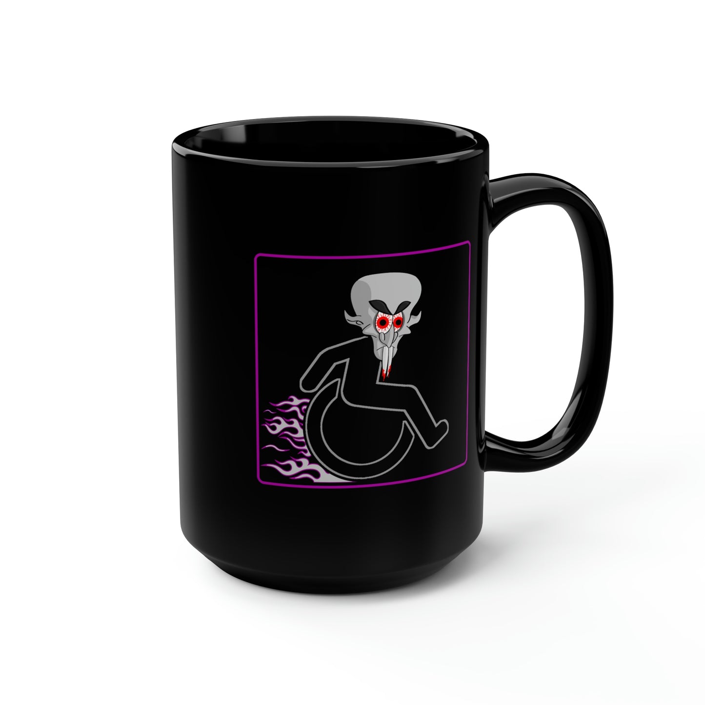 WHEELCHARIOT 9 (Nosferatu) 1 Black Mug, 15oz