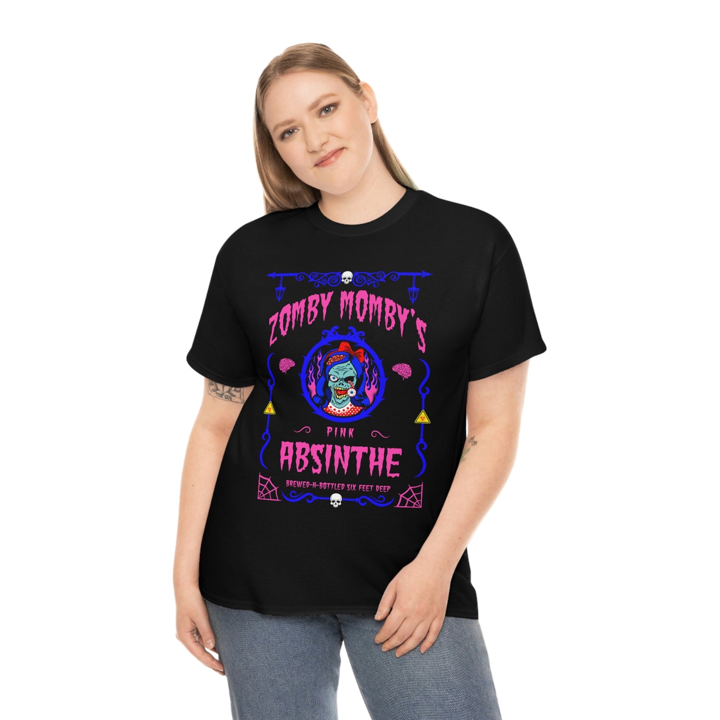 ABSINTHE MONSTERS 12 (ZOMBY MOMBY) Unisex Heavy Cotton Tee
