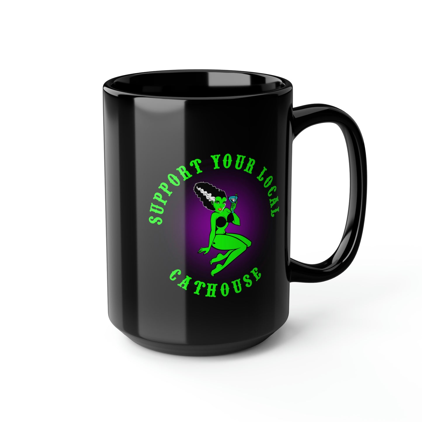 CATHOUSE 2 Black Mug, 15oz