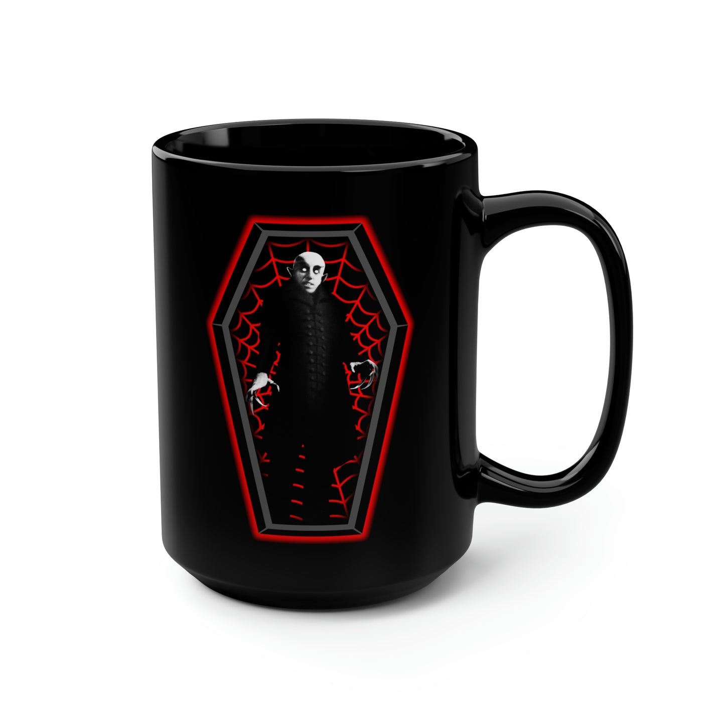 COFFIN MUGSHOT 4 (NOSFERATU) Black Mug, 15oz