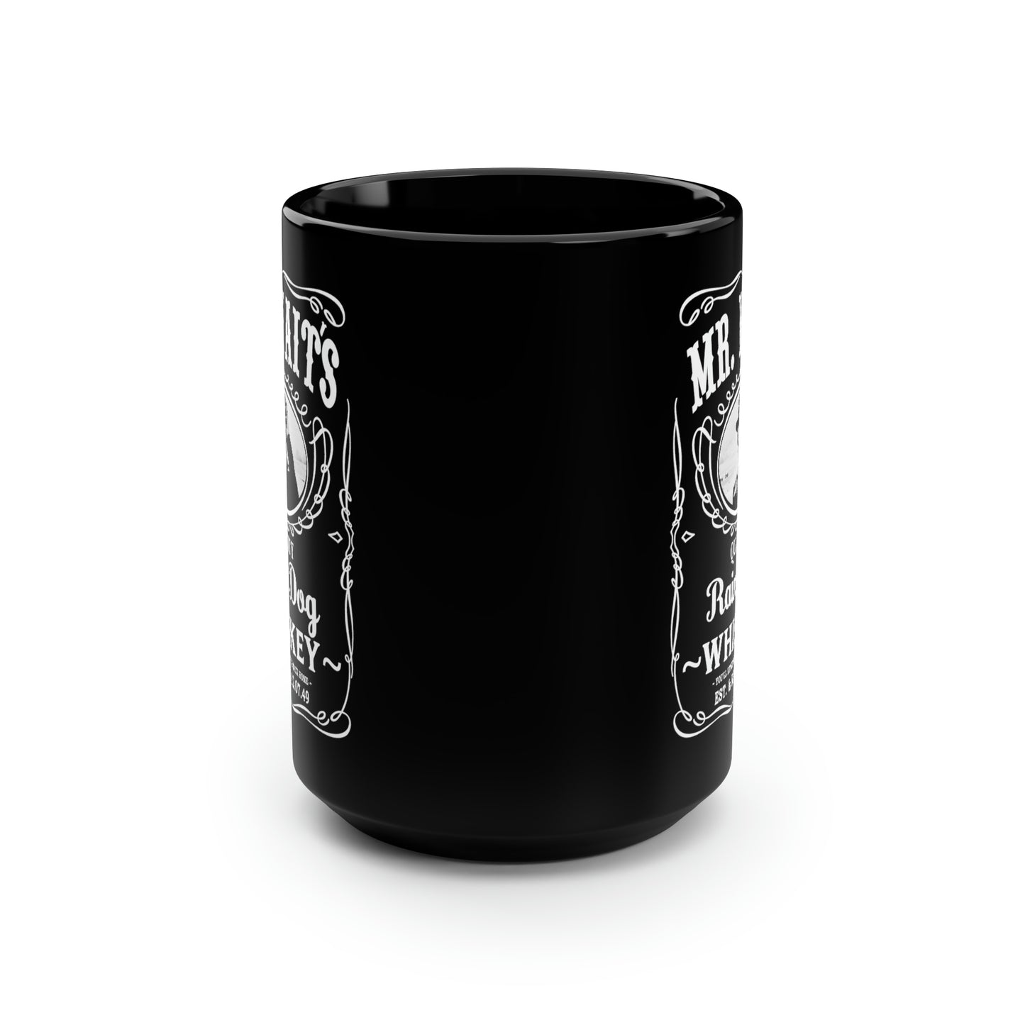 MR WAITS 1 (JD)(RAIN DOG) Black Mug, 15oz