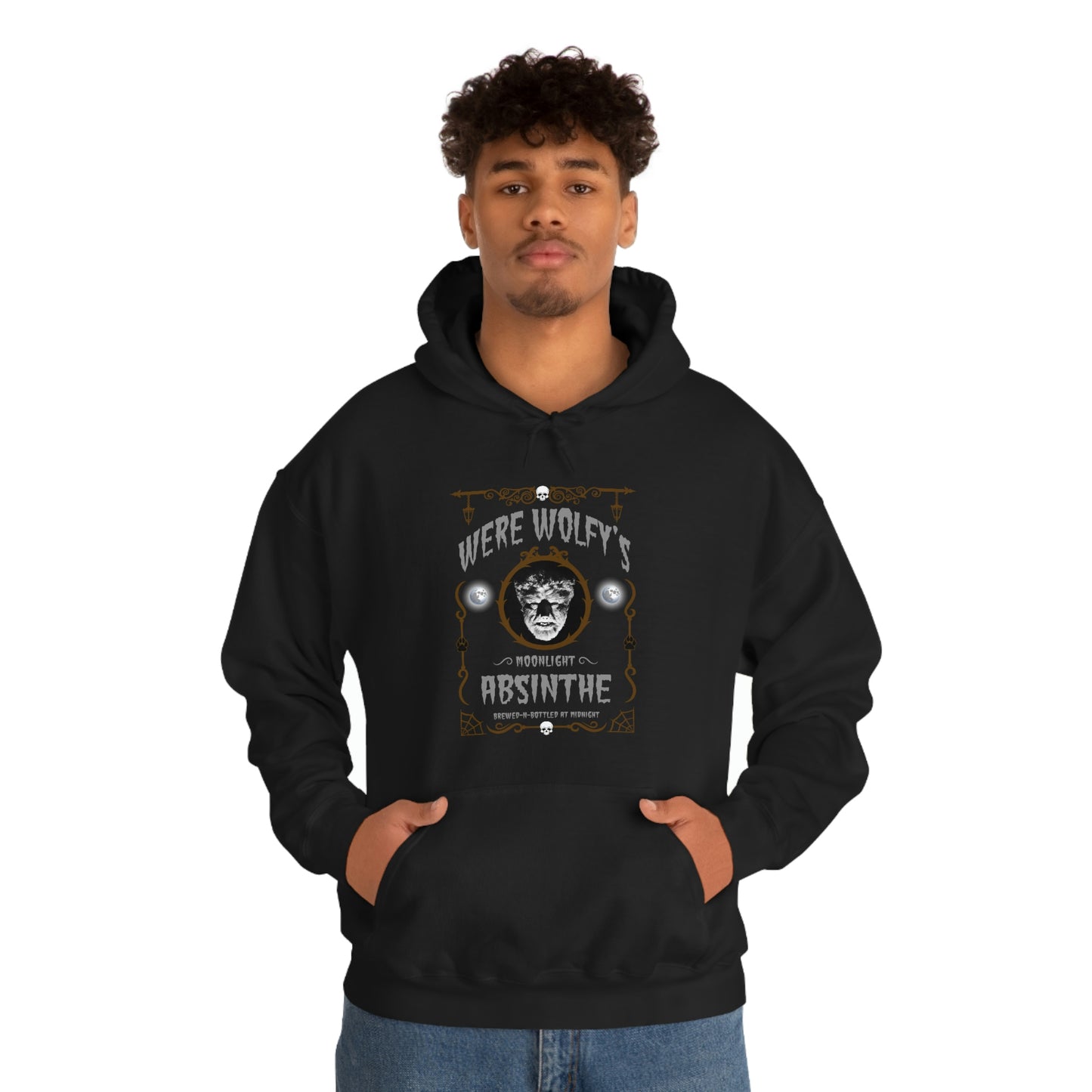 ABSINTHE MONSTERS 10 (WERE WOLFY) Unisex Heavy Blend™ Hooded Sweatshirt