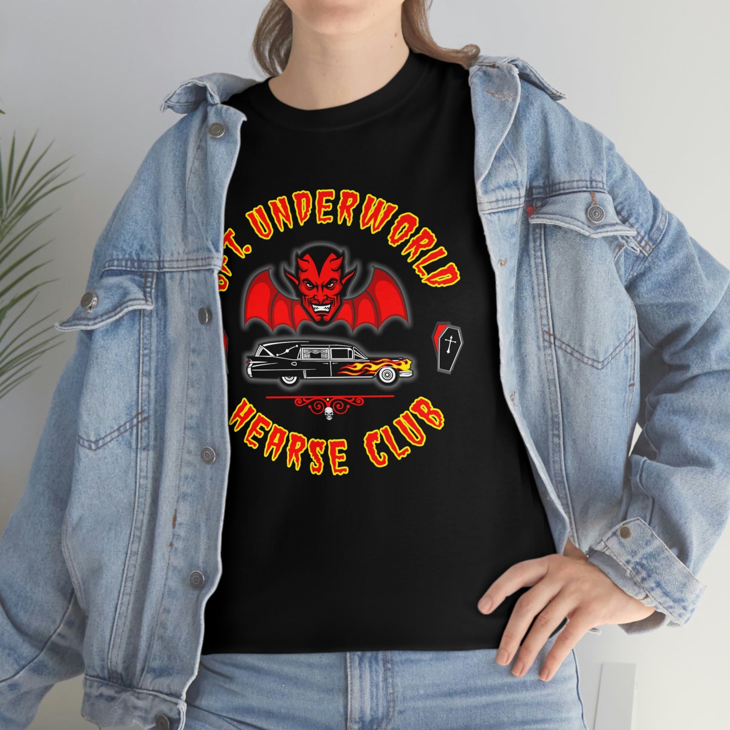 6FT. UNDERWORLD - HEARSE CLUB Unisex Heavy Cotton Tee