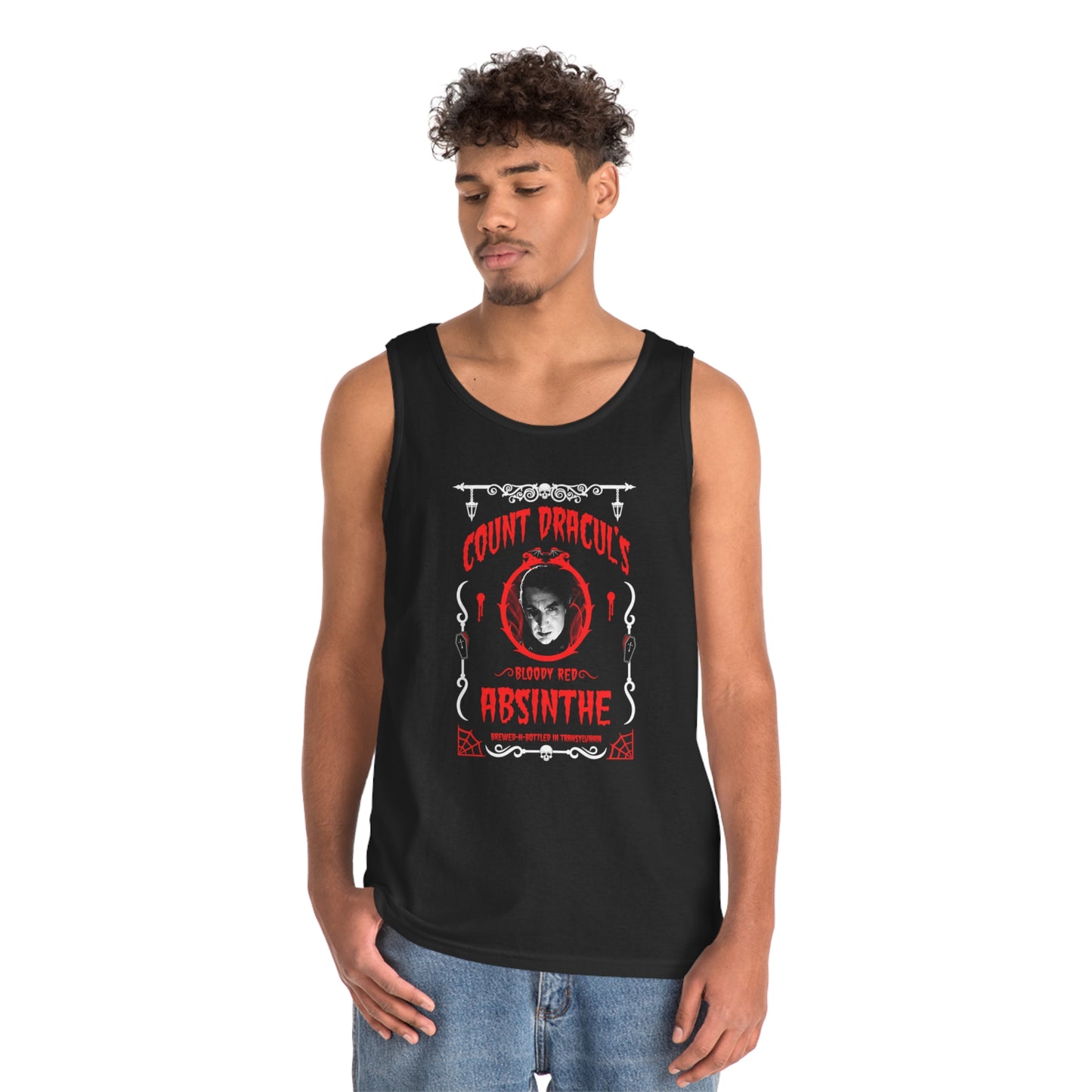ABSINTHE MONSTERS 1 (COUNT DRACUL) Unisex Heavy Cotton Tank Top