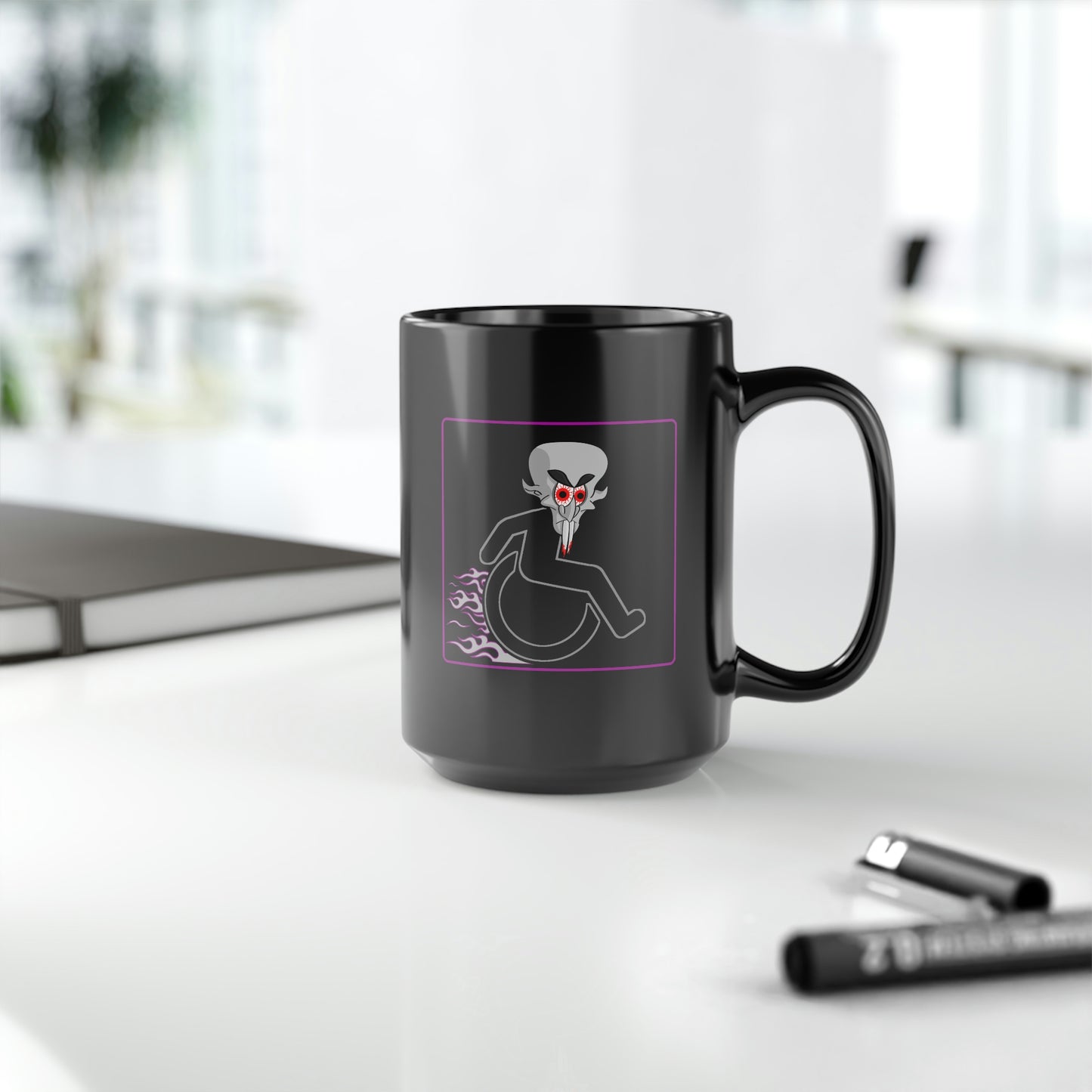 WHEELCHARIOT 9 (Nosferatu) 1 Black Mug, 15oz