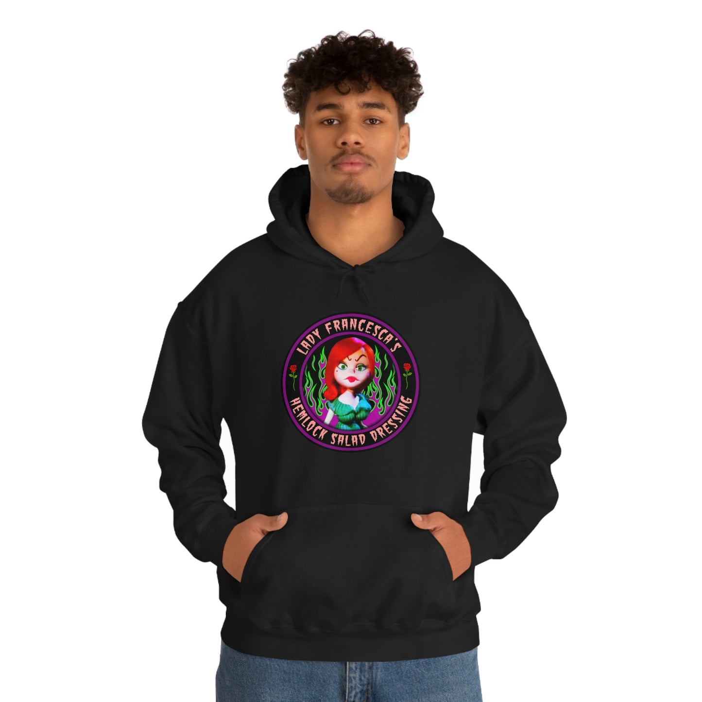 LADY FRANCESCA - HEMLOCK SALAD DRESSING Unisex Heavy Blend™ Hooded Sweatshirt