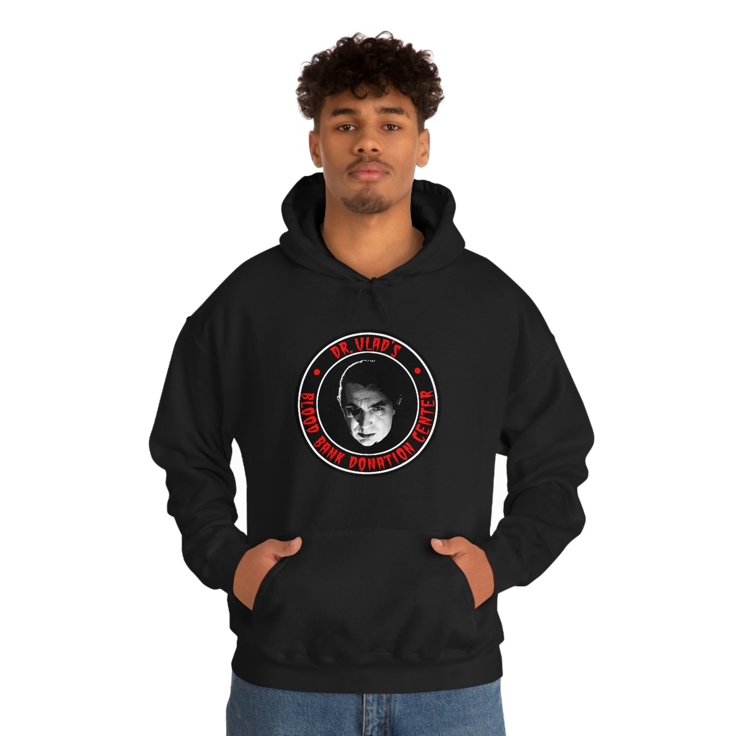 DR VLAD - BLOOD BANK DONATION CENTER Unisex Heavy Blend™ Hooded Sweatshirt