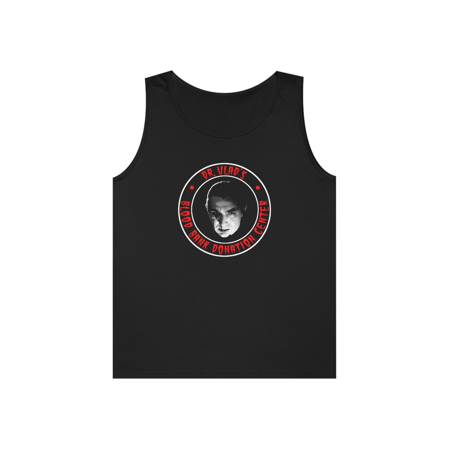 DR VLAD - BLOOD BANK DONATION CENTER Unisex Heavy Cotton Tank Top