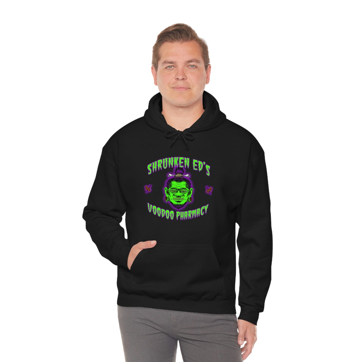 SHRUNKEN ED'S VOODOO PHARMACY Unisex Heavy Blend™ Hooded Sweatshirt