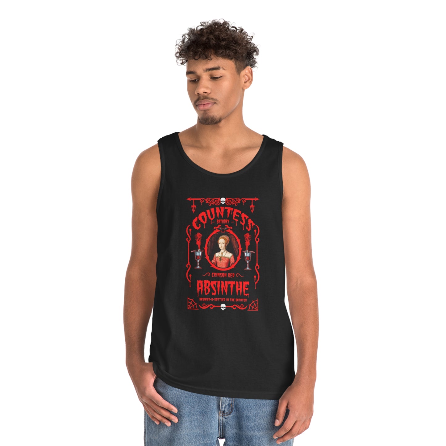 ABSINTHE MONSTERS (COUNTESS BATHORY) Unisex Heavy Cotton Tank Top