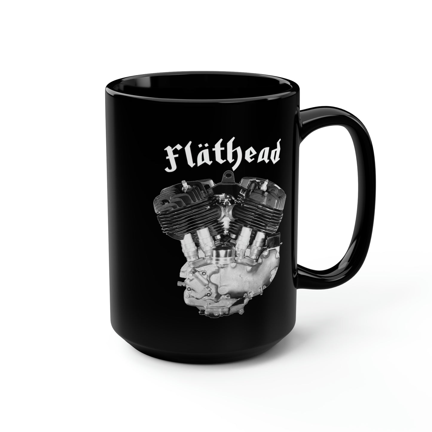 FLATHEAD 1 Black Mug, 15oz