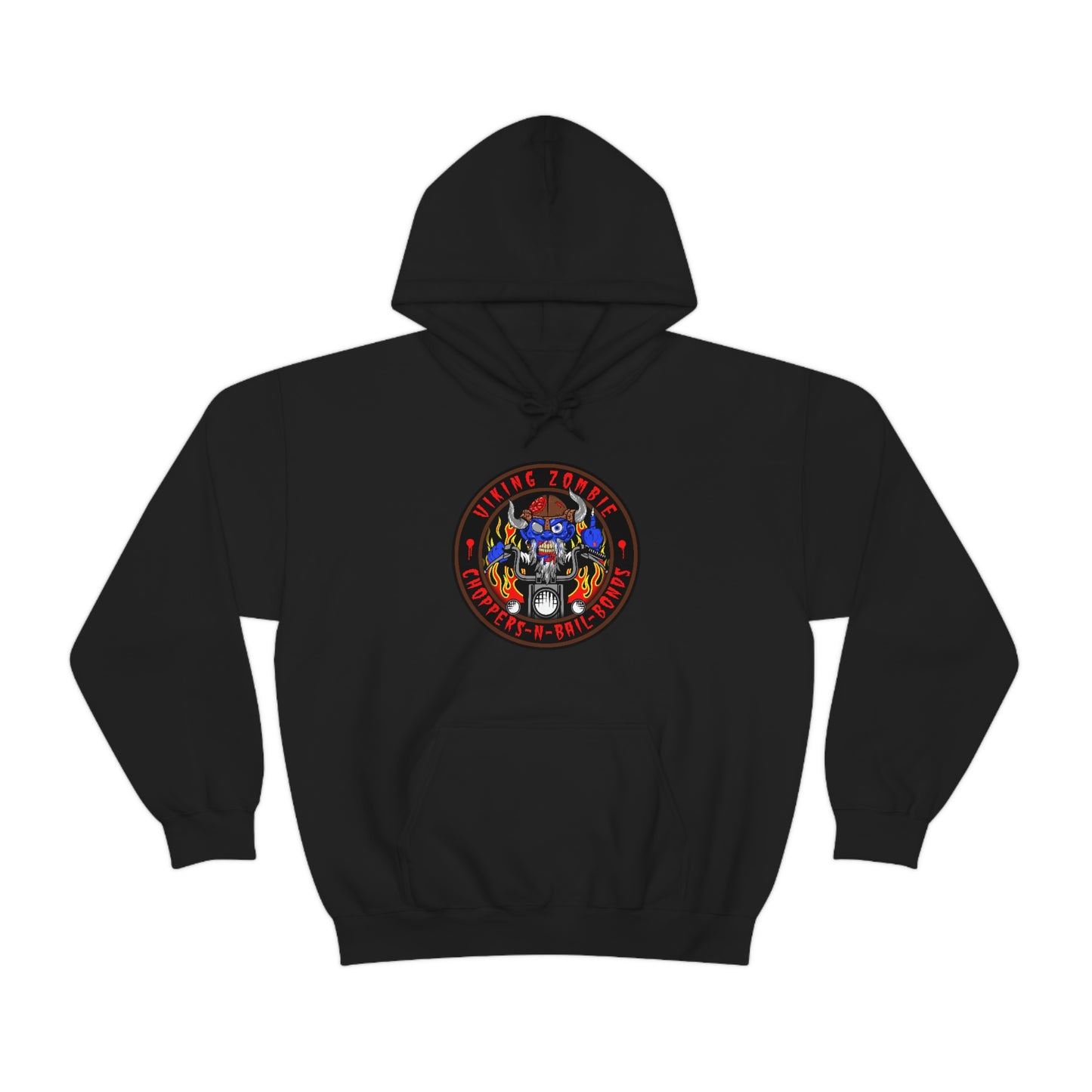 VIKING ZOMBIE - CHOPPERS N BAIL BONDS Unisex Heavy Blend™ Hooded Sweatshirt