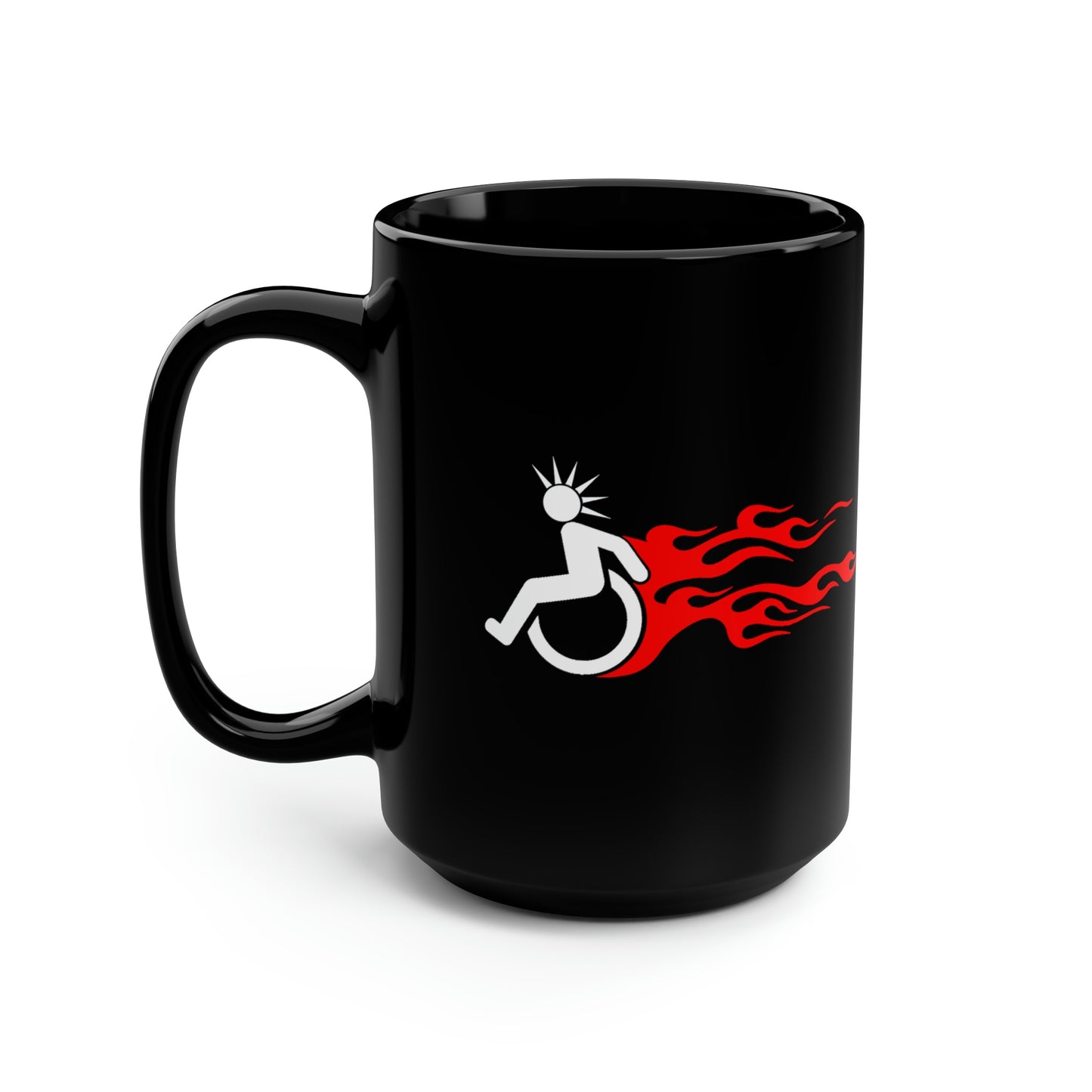 WHEELCHARIOT 2 (Flamer) Black Mug, 15oz