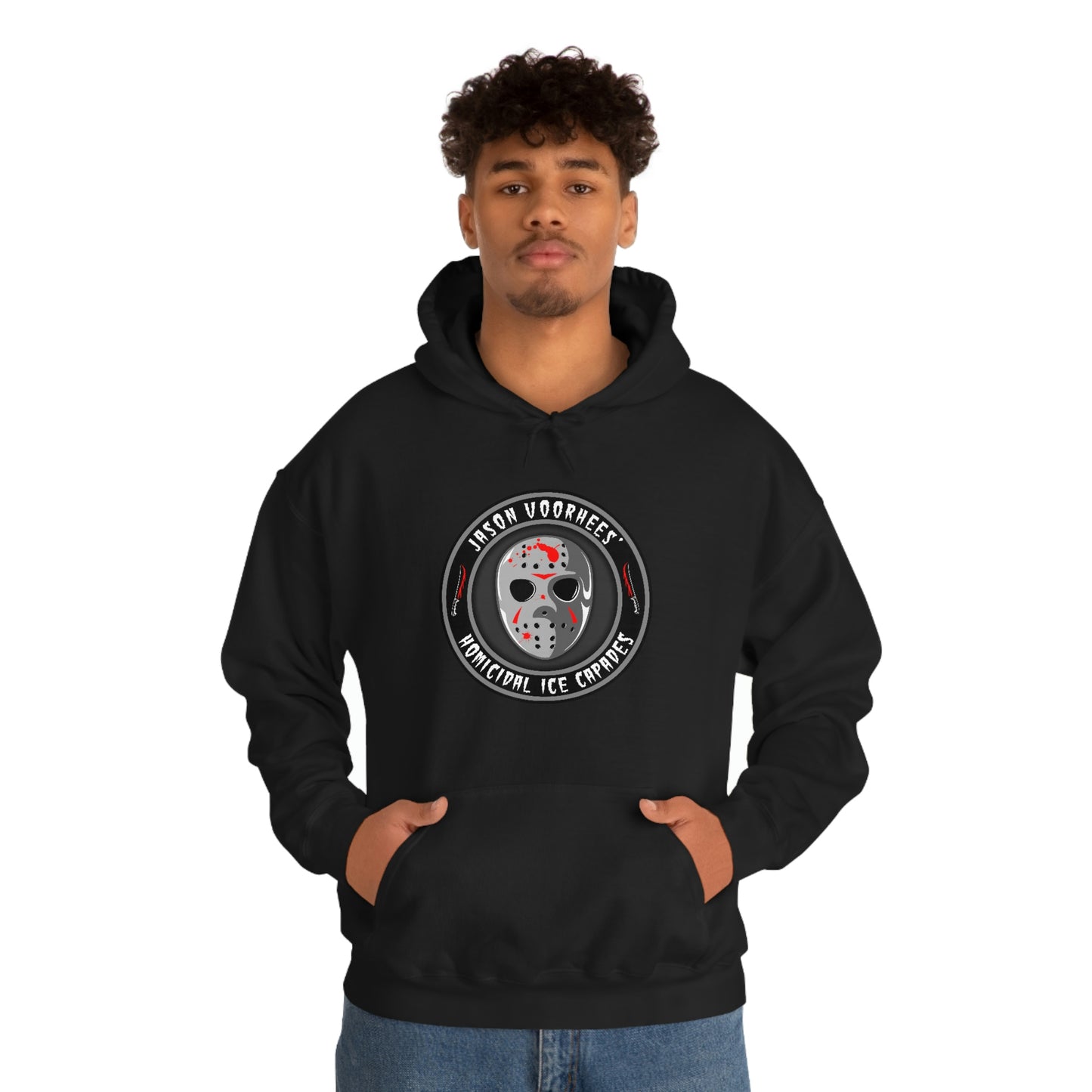 JASON VOORHEES’ - HOMICIDAL ICE CAPADES Unisex Heavy Blend™ Hooded Sweatshirt