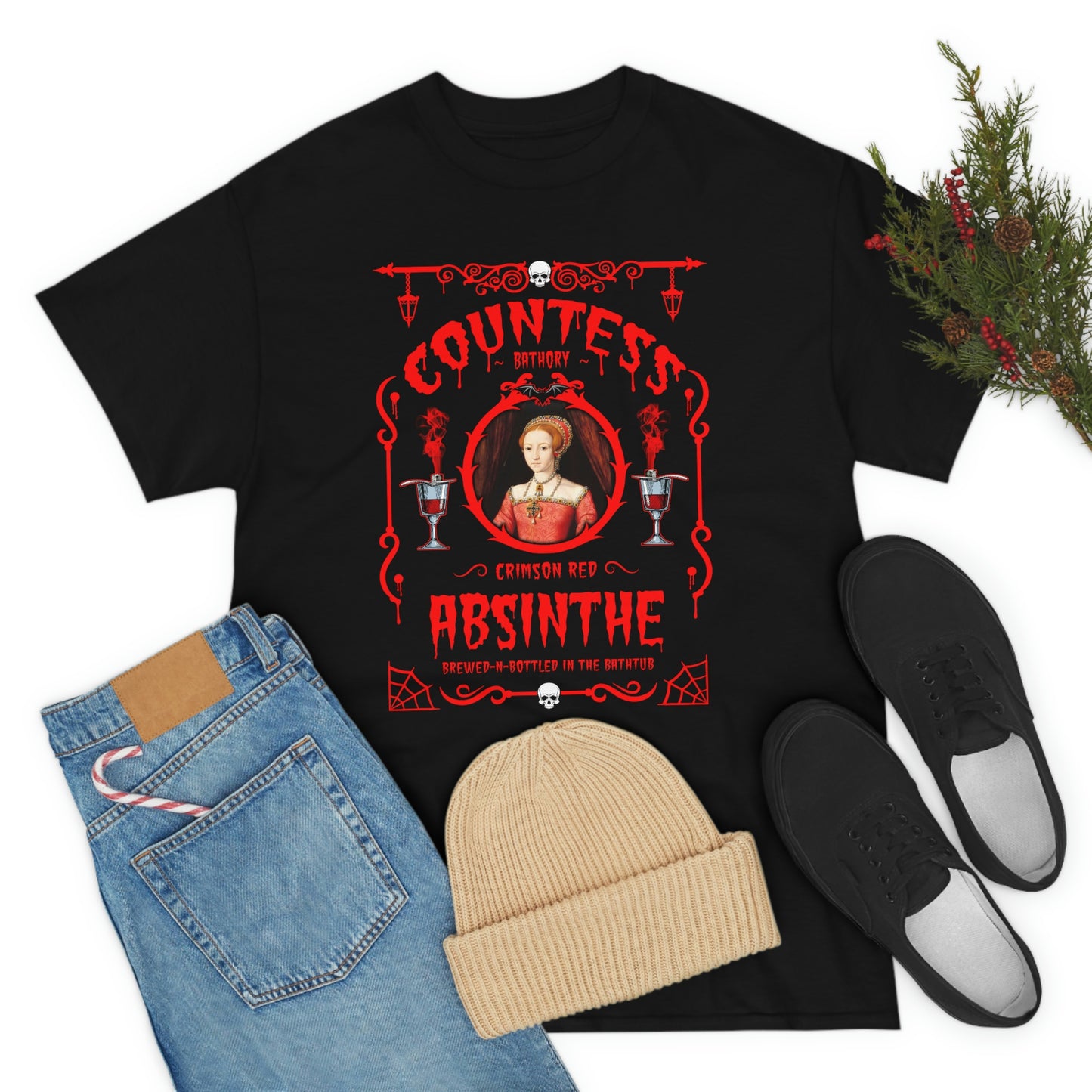 ABSINTHE MONSTERS (COUNTESS BATHORY) Unisex Heavy Cotton Tee