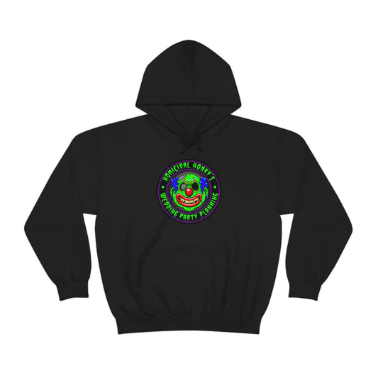 HOMICIDAL HONKY - WEDDING PARTY PLANNING Unisex Heavy Blend™ Hooded Sweatshirt