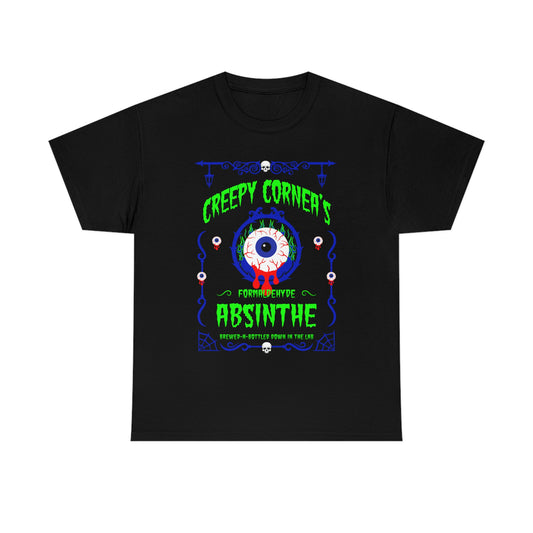 ABSINTHE MONSTERS 13 (CREEPY CORNEA) Unisex Heavy Cotton Tee