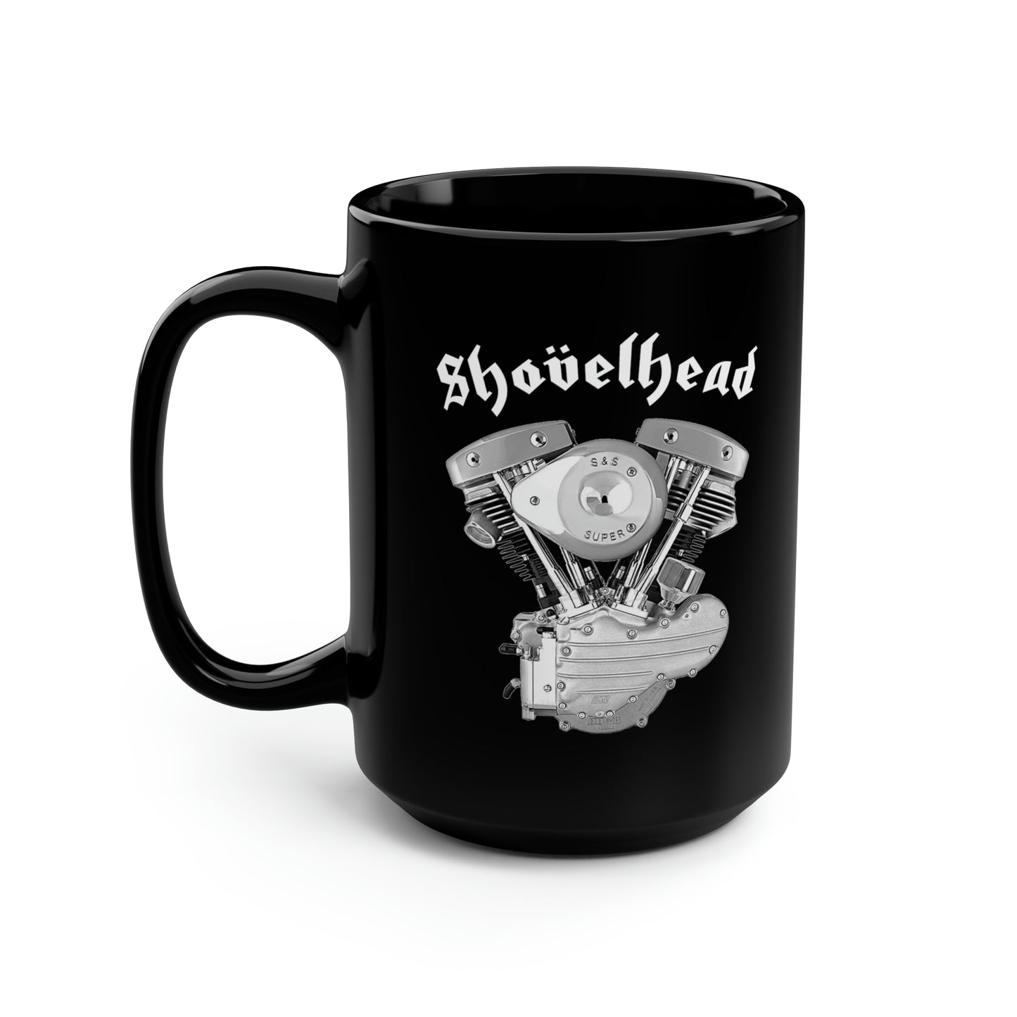 SHOVELHEAD 2 (GENERATOR) Black Mug, 15oz