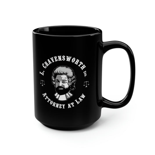 LASZLO CRAVENSWORTH Black Mug, 15oz