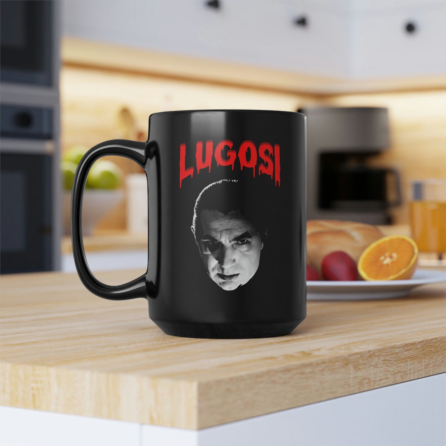 LUGOSI Black Mug, 15oz