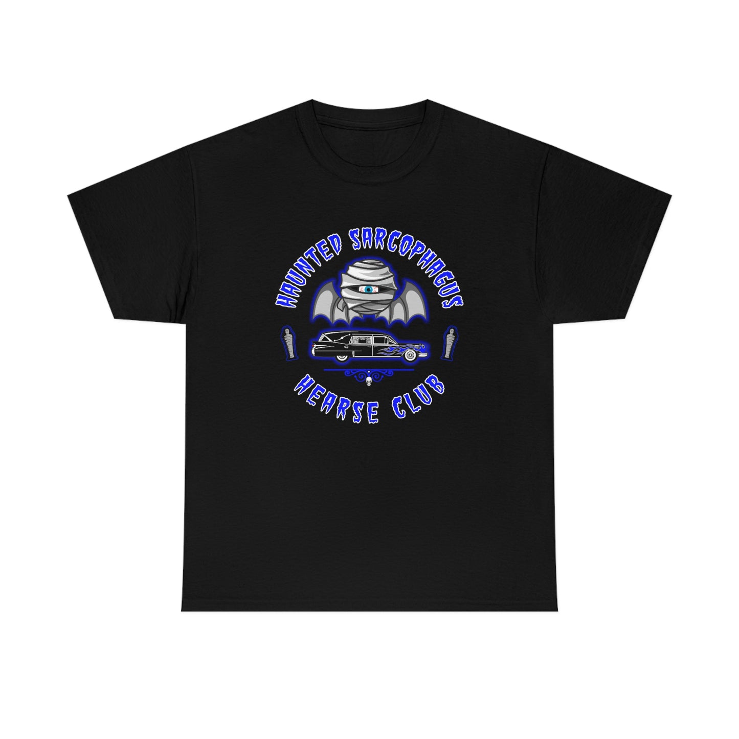 HAUNTED SARCOPHAGUS - HEARSE CLUB Unisex Heavy Cotton Tee