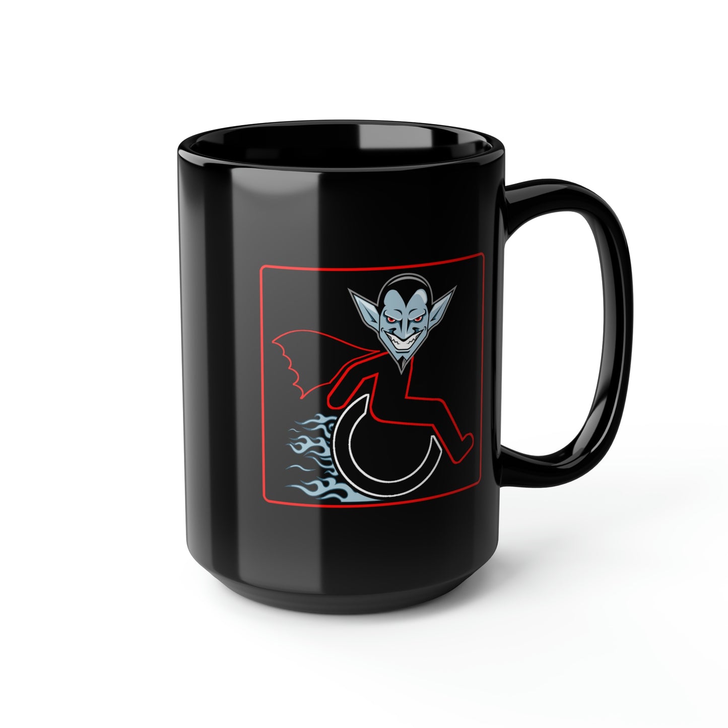 WHEELCHARIOT 7 (Drac) 1 Black Mug, 15oz