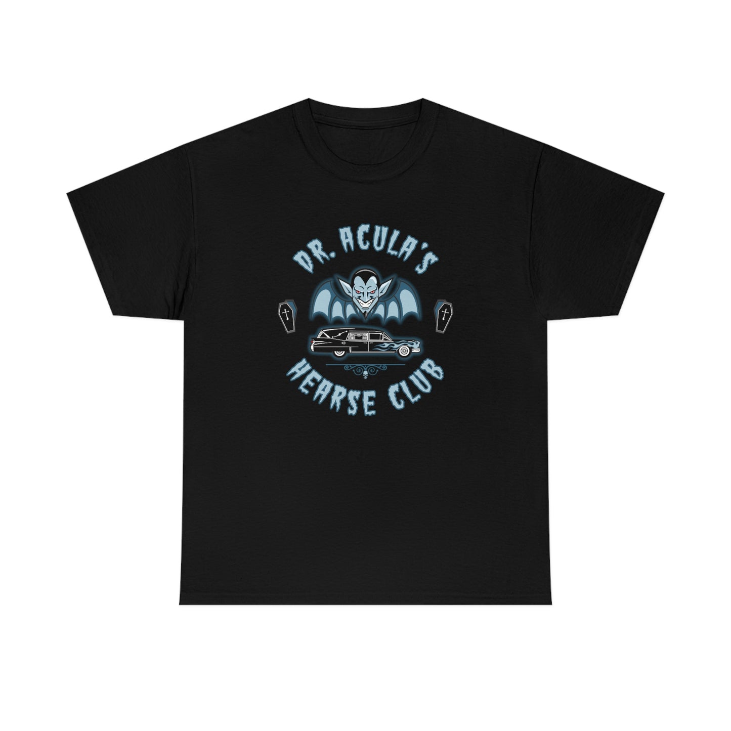 DR. ACULA'S - HEARSE CLUB 1 Unisex Heavy Cotton Tee