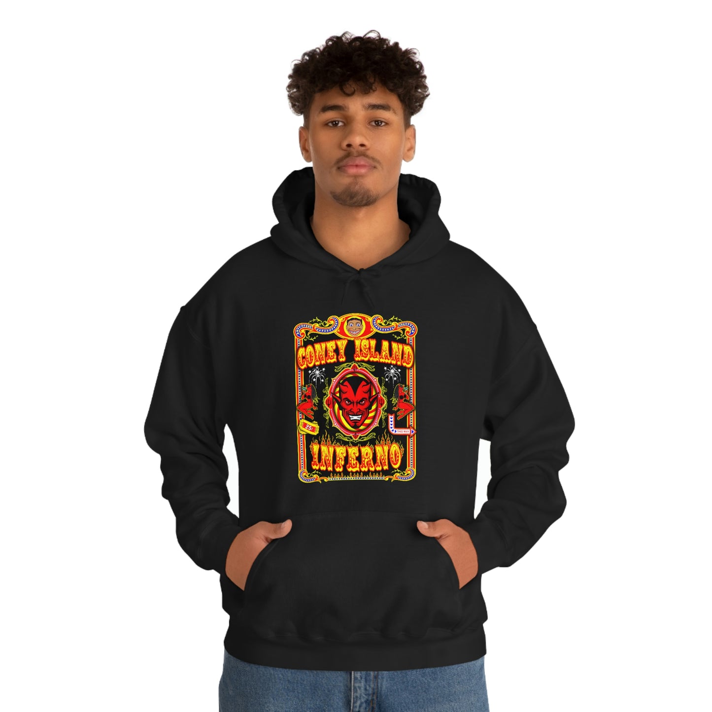 CONEY ISLAND 1 (INFERNO) Unisex Heavy Blend™ Hooded Sweatshirt