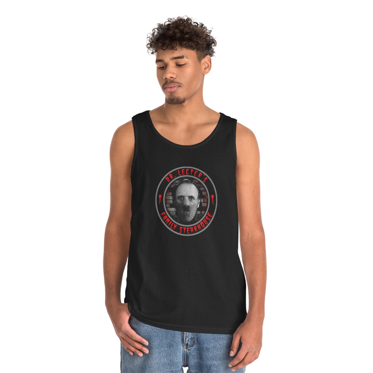 DR. LECTER'S - FAMILY STEAKHOUSE Unisex Heavy Cotton Tank Top