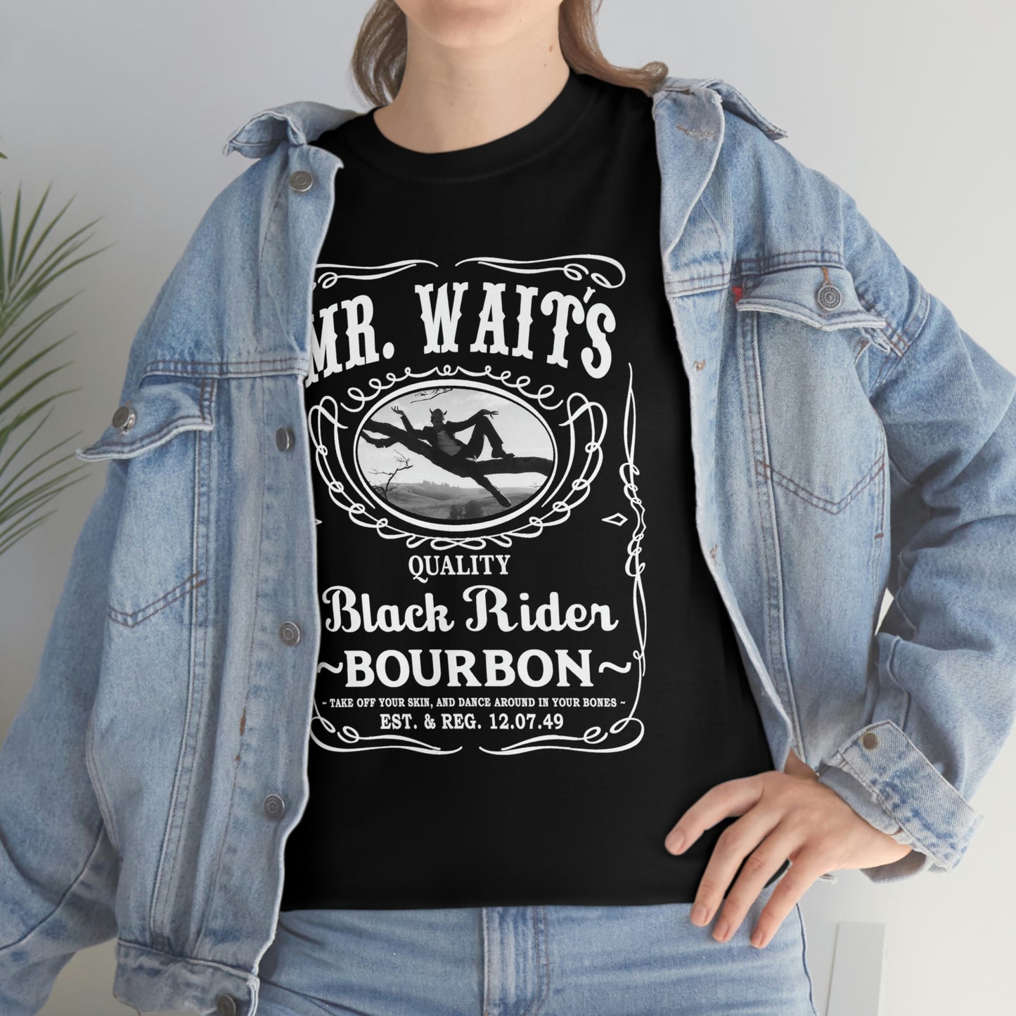 MR WAITS 4  (JD)(BLACK RIDER) Unisex Heavy Cotton Tee