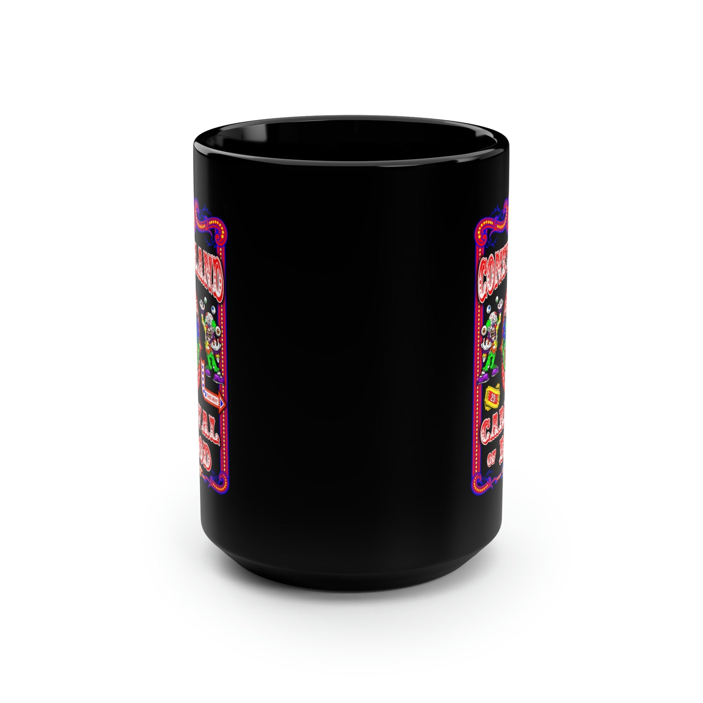 CONEY ISLAND 3 (CARNIVAL OF BLOOD) Black Mug, 15oz