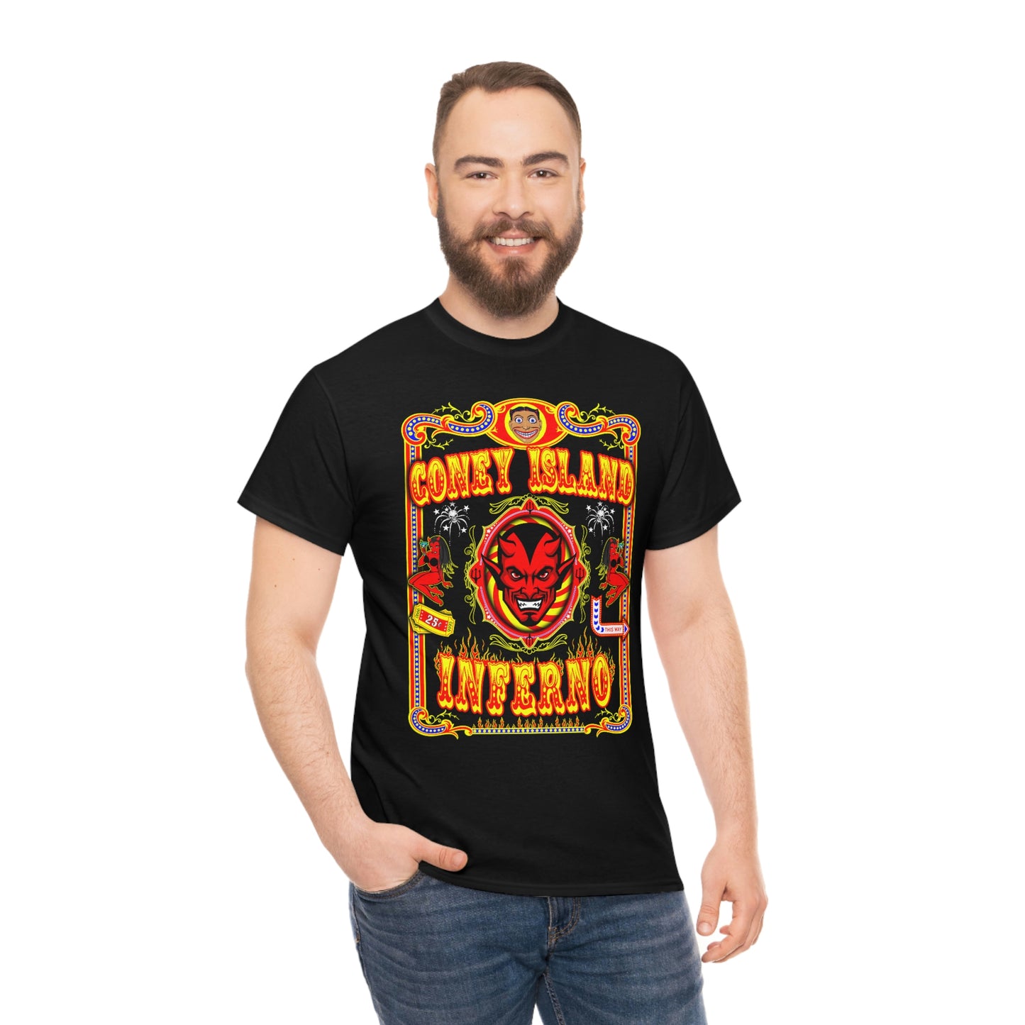 CONEY ISLAND 1 (INFERNO) Unisex Heavy Cotton Tee