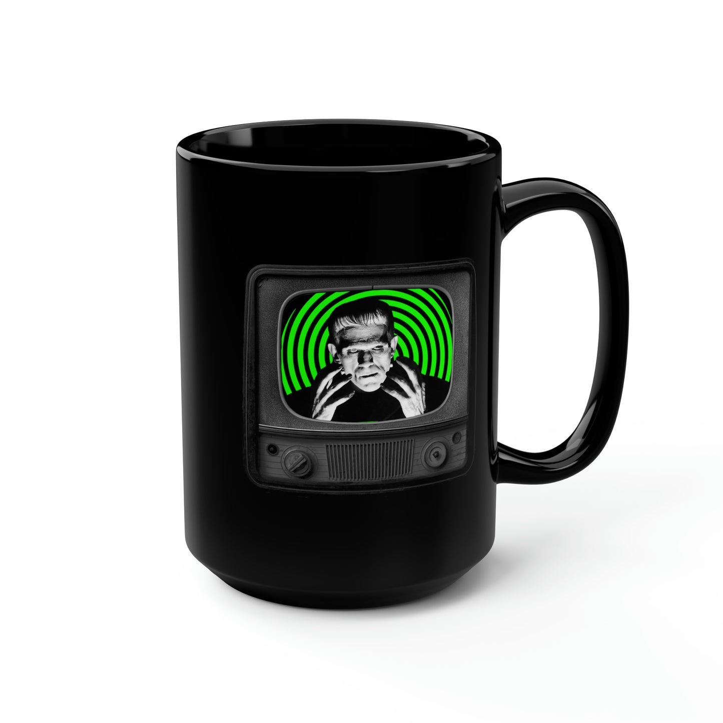 FRANKIE TV 2 Black Mug, 15oz