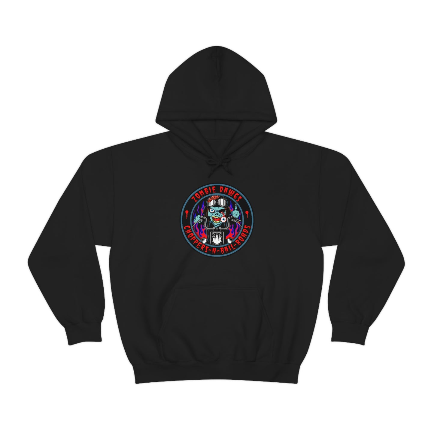 ZOMBIE DAWGS - CHOPPERS N BAIL BONDS Unisex Heavy Blend™ Hooded Sweatshirt