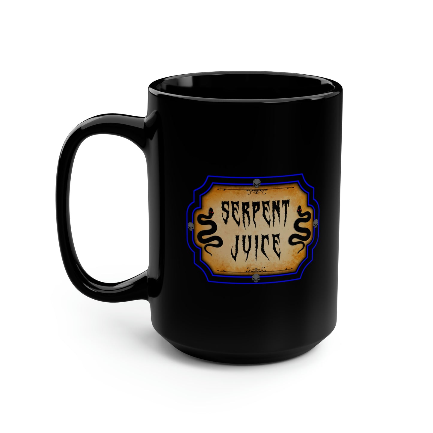 WITCHERY POTIONS 10 (SERPENT JUICE) Black Mug, 15oz