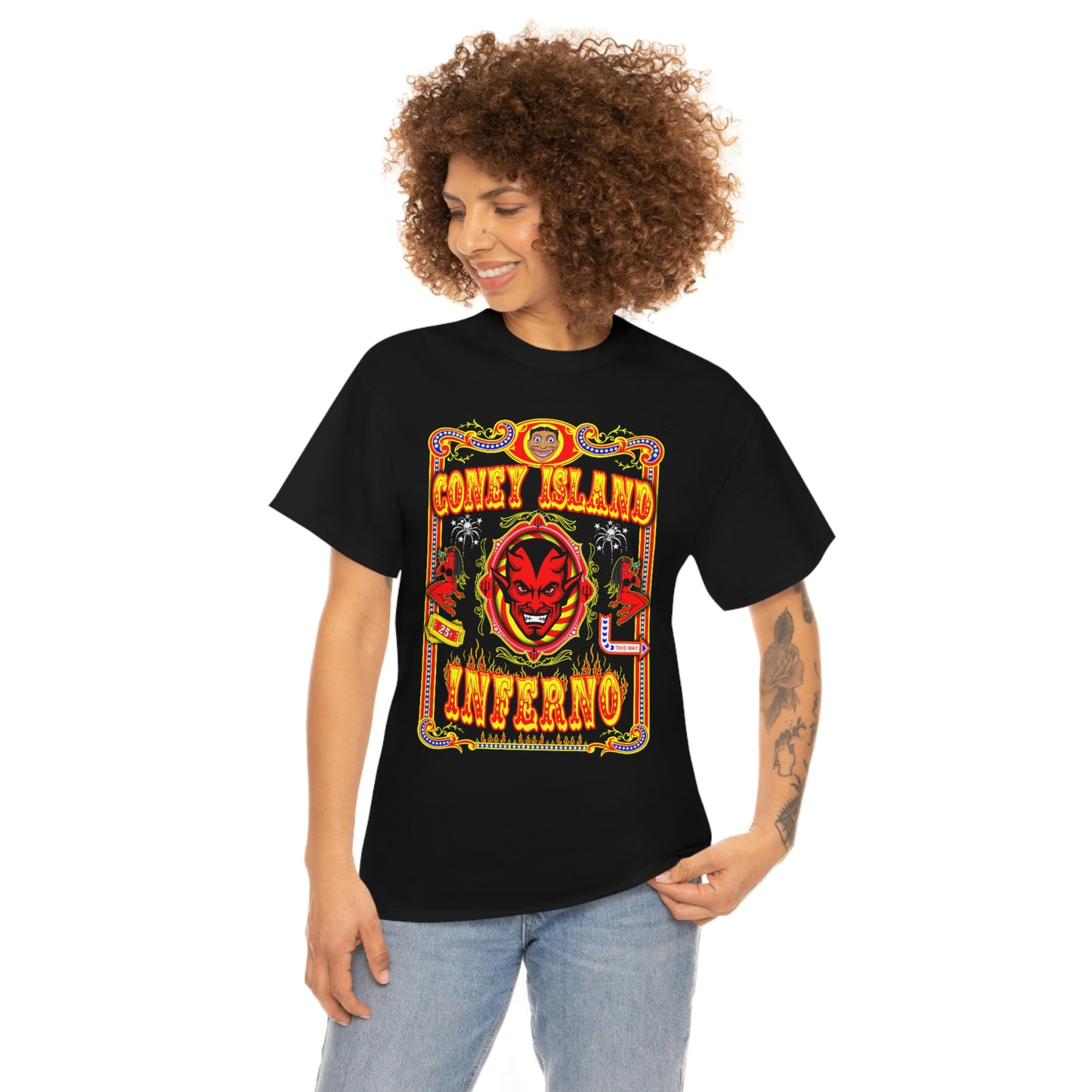 CONEY ISLAND 1 (INFERNO) Unisex Heavy Cotton Tee