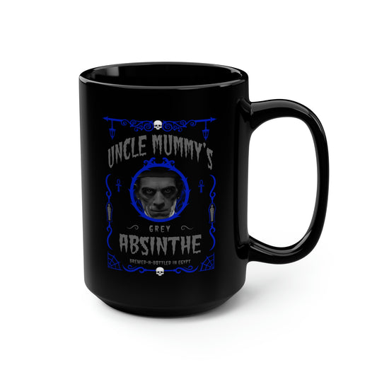 ABSINTHE MONSTERS 6 (UNCLE MUMMY) Black Mug, 15oz
