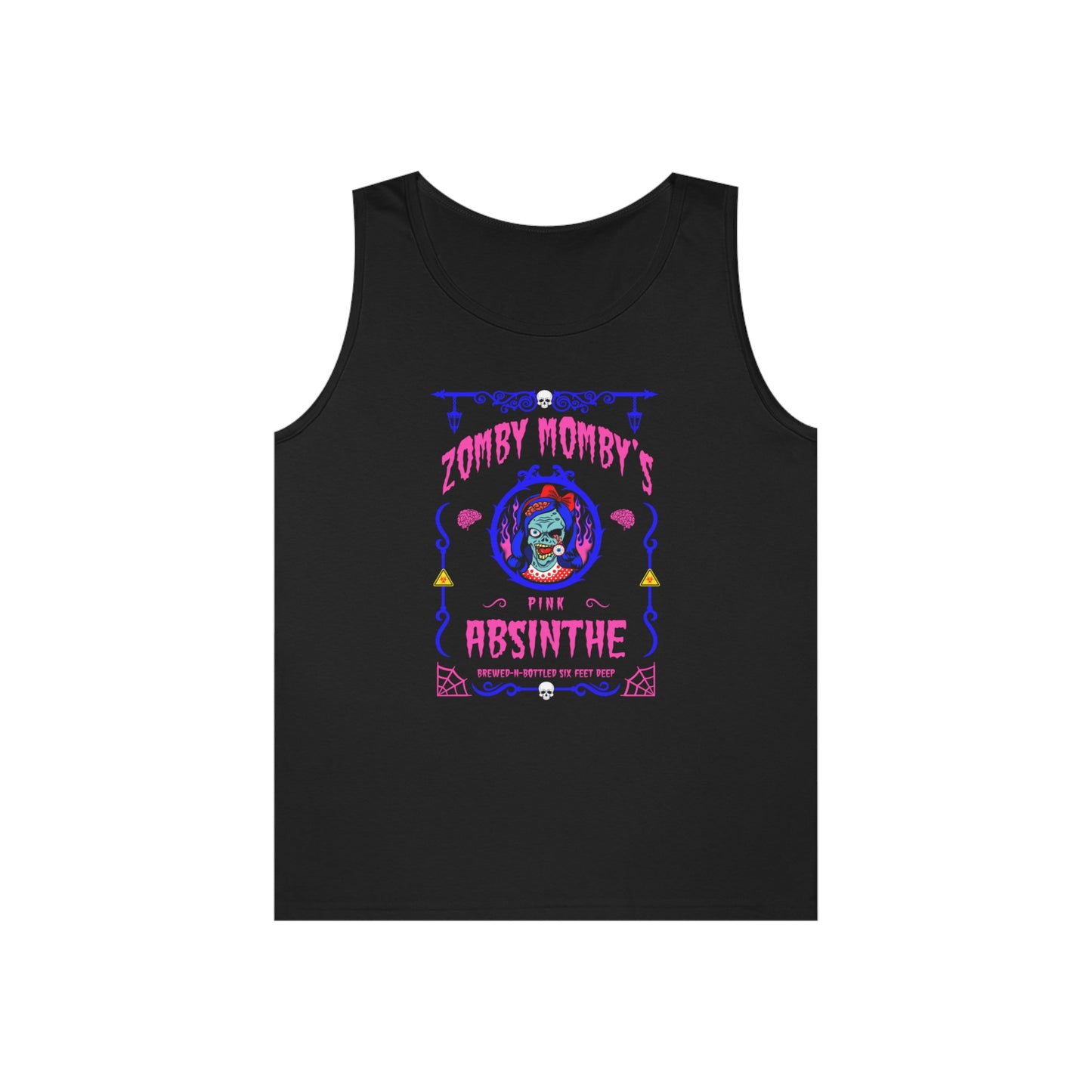 ABSINTHE MONSTERS 12 (ZOMBY MOMBY) Unisex Heavy Cotton Tank Top