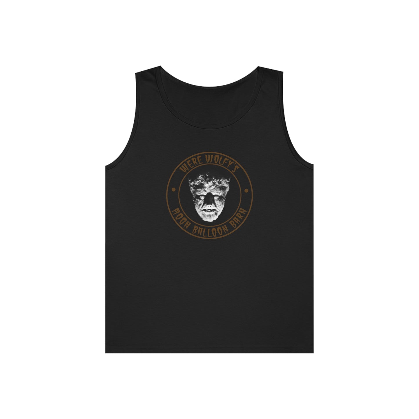 THERE WOLF - MOON BALLOON BARN Unisex Heavy Cotton Tank Top