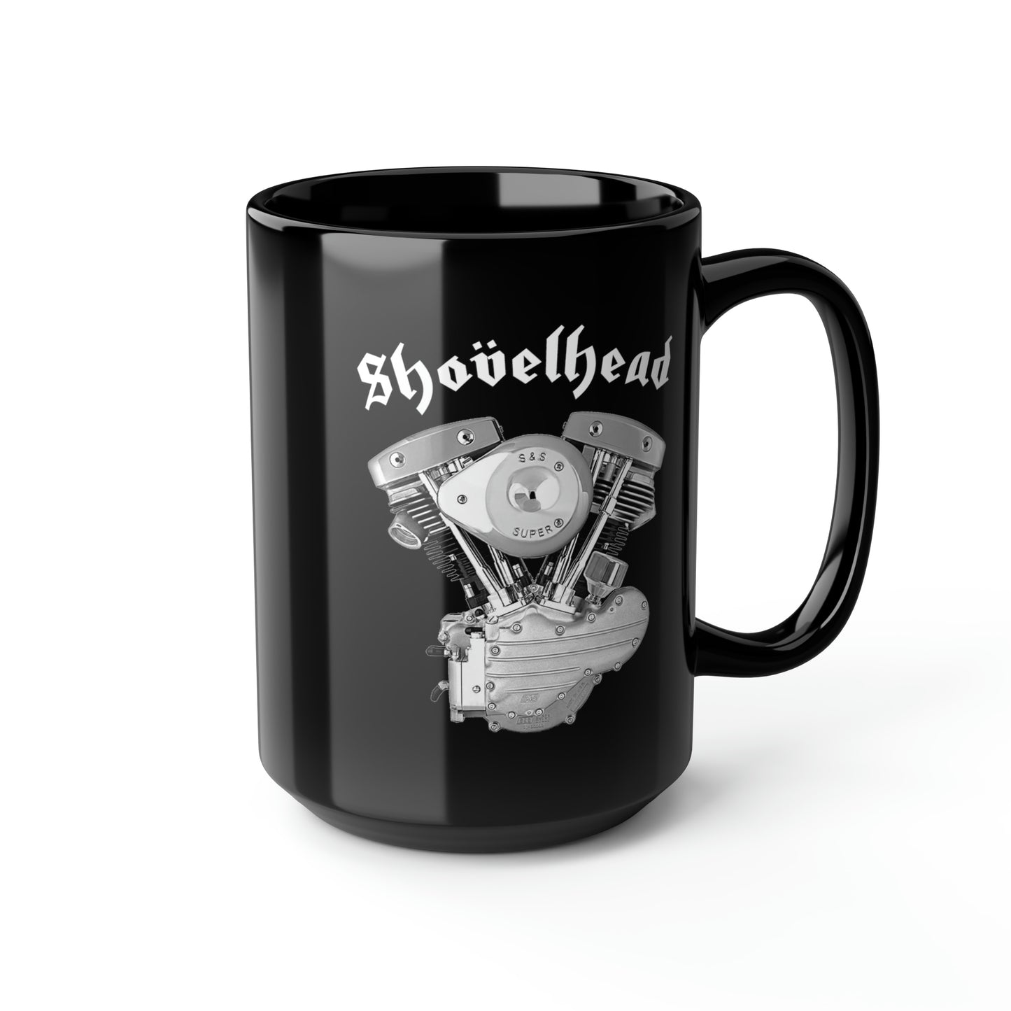 SHOVELHEAD 2 (GENERATOR) Black Mug, 15oz