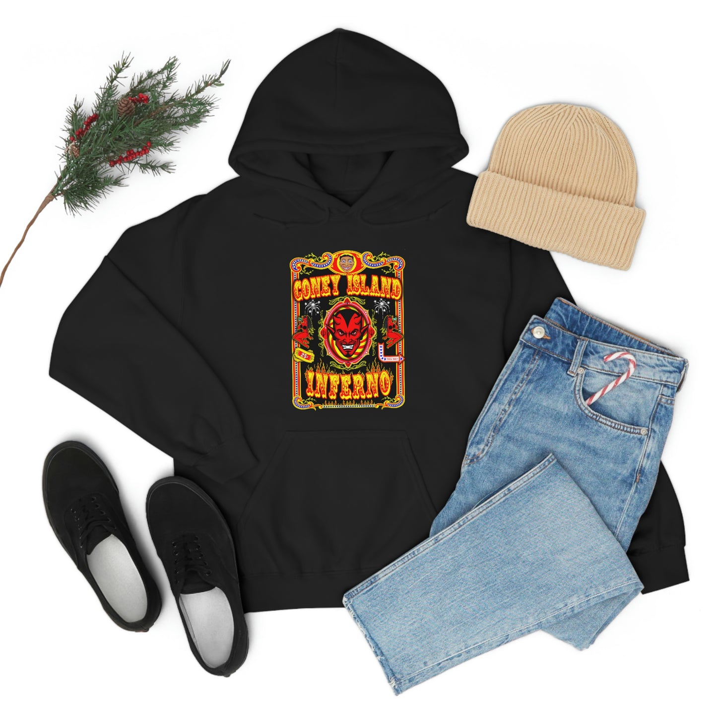 CONEY ISLAND 1 (INFERNO) Unisex Heavy Blend™ Hooded Sweatshirt