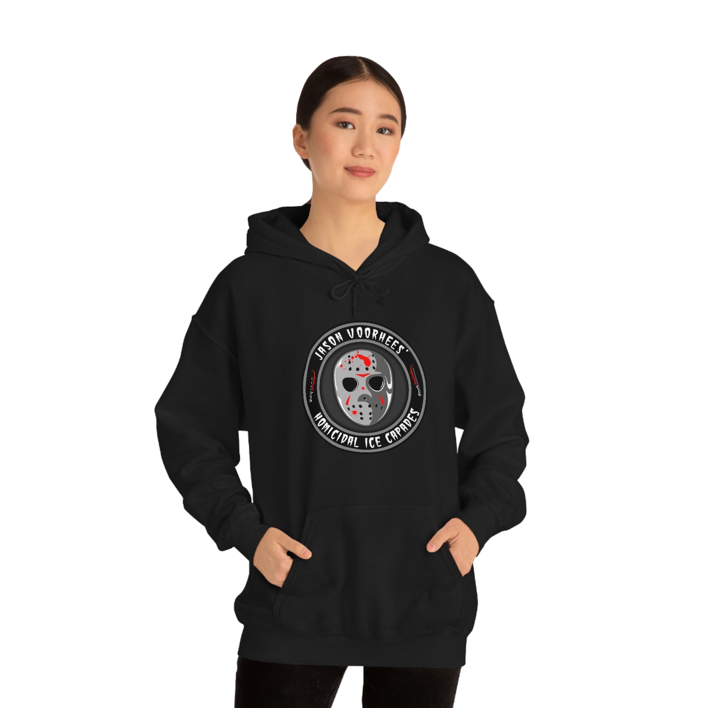 JASON VOORHEES’ - HOMICIDAL ICE CAPADES Unisex Heavy Blend™ Hooded Sweatshirt