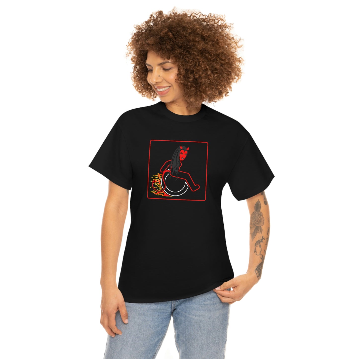 WHEELCHARIOT 15 (Devil Woman) Unisex Heavy Cotton Tee