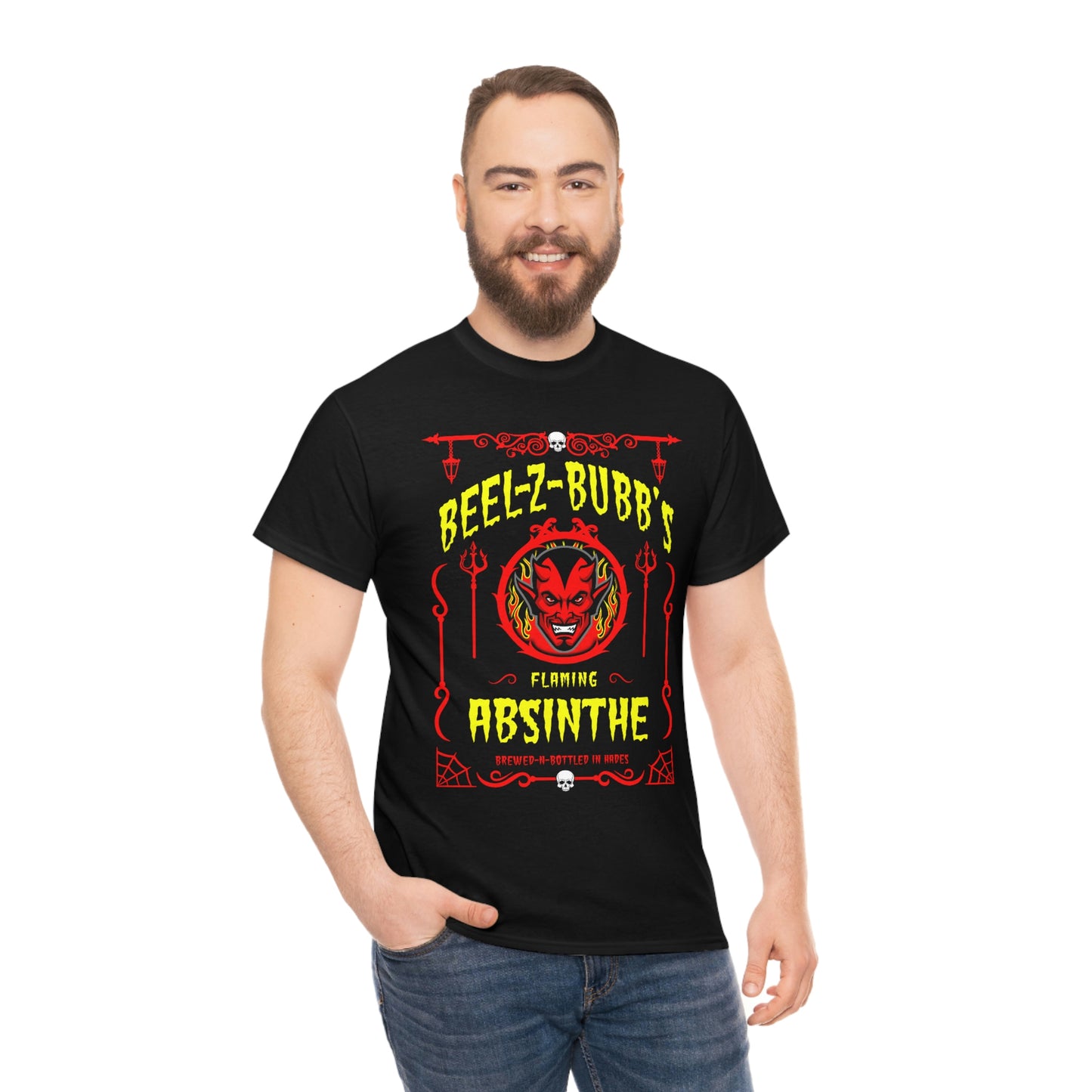 ABSINTHE MONSTERS 7 (BEEL-Z-BUBB) Unisex Heavy Cotton Tee