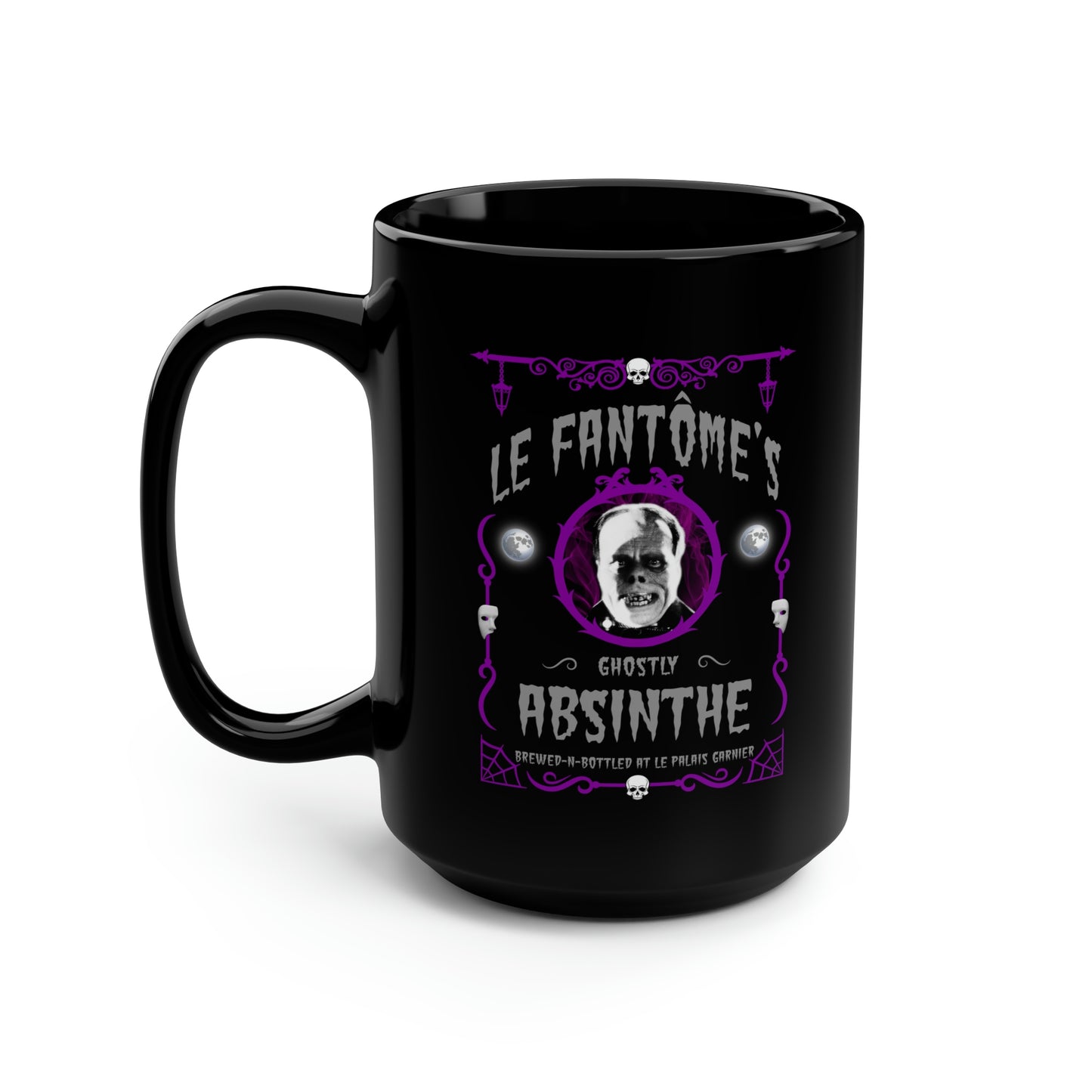 ABSINTHE MONSTERS 11 (PHANTOM) Black Mug, 15oz